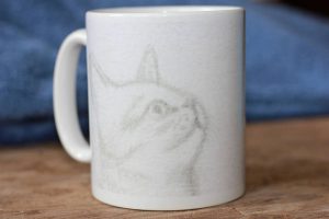 artemie sawugo mokkerij kat schets original art beker