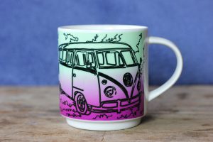 Volkswagen T1 hippie bus mug by Artemie